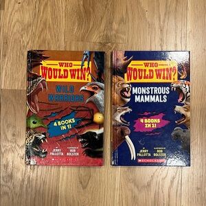 Scholastic 'Who Would Win?' Set of 2 Books - Wild Warriors and Monstrous Mammals